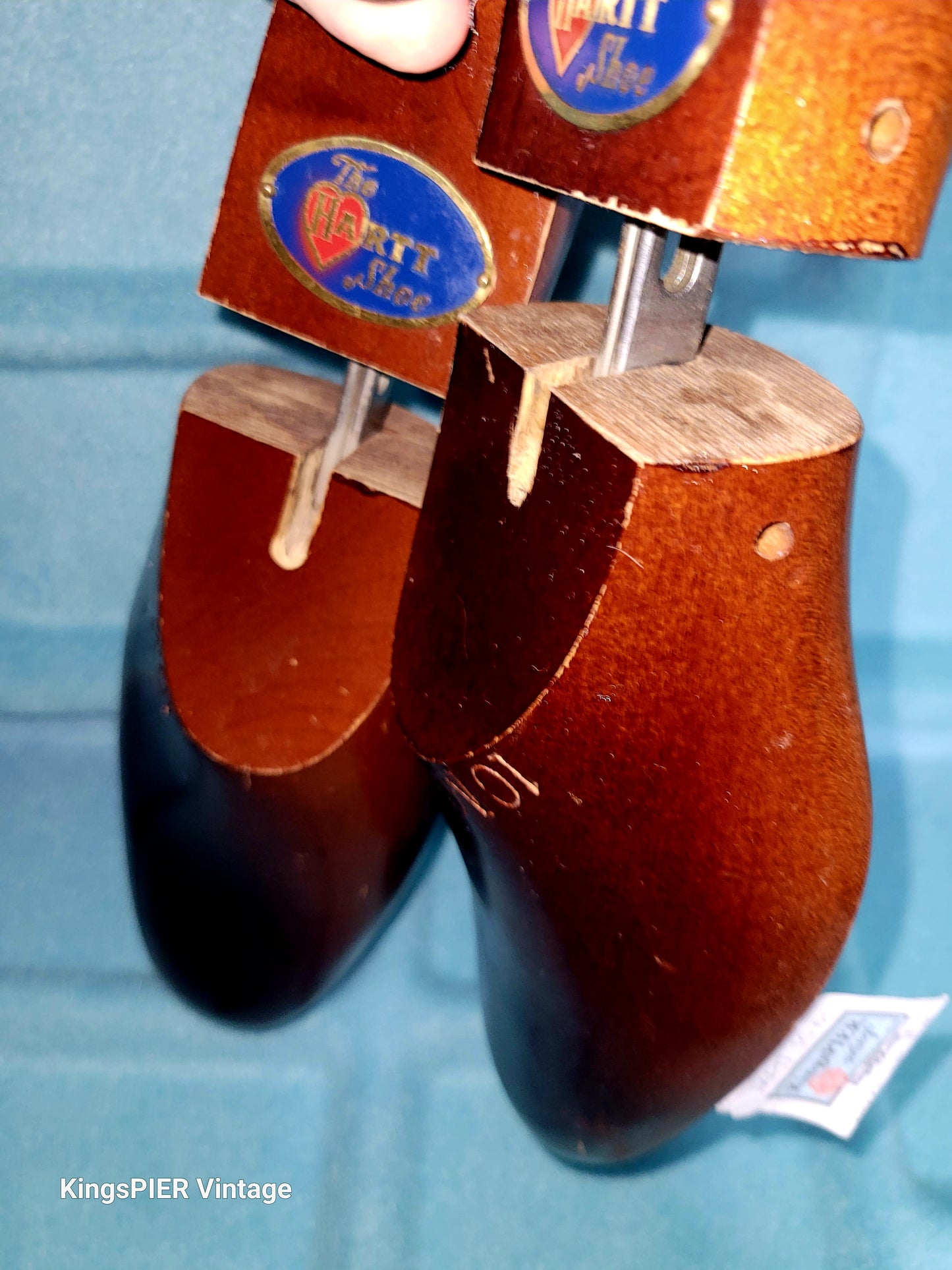 Vintage 1950's "the Hartt Shoe" Wood Shoe Tree Stretcher Form size 10