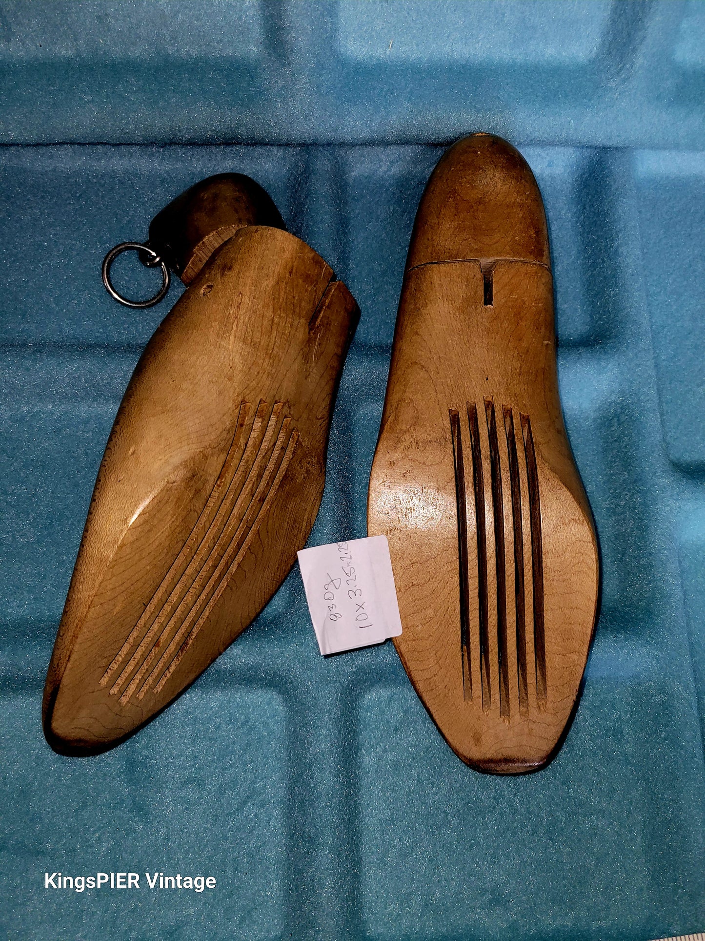 Vintage 1950's Natural Blonde Wood Shoe Tree Stretcher Form size 7D