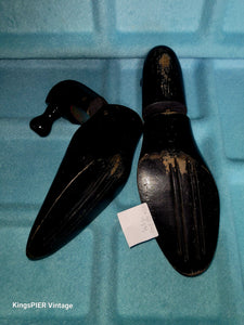 Vintage 1950's Dack's Black Wood Shoe Tree Stretcher Form 8.5