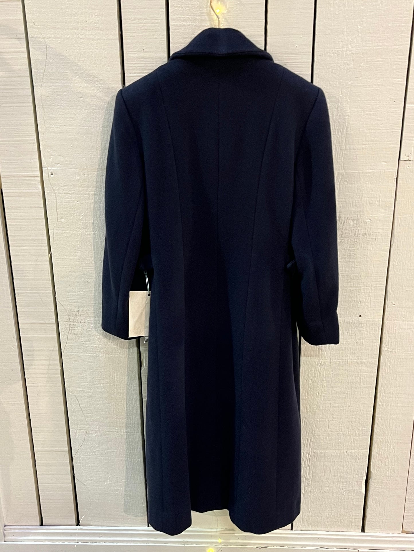 Vintage 70s/80s Christian Dior Double Breasted Navy Blue Wool Coat, Union Made in USA, Size 6 SOLD