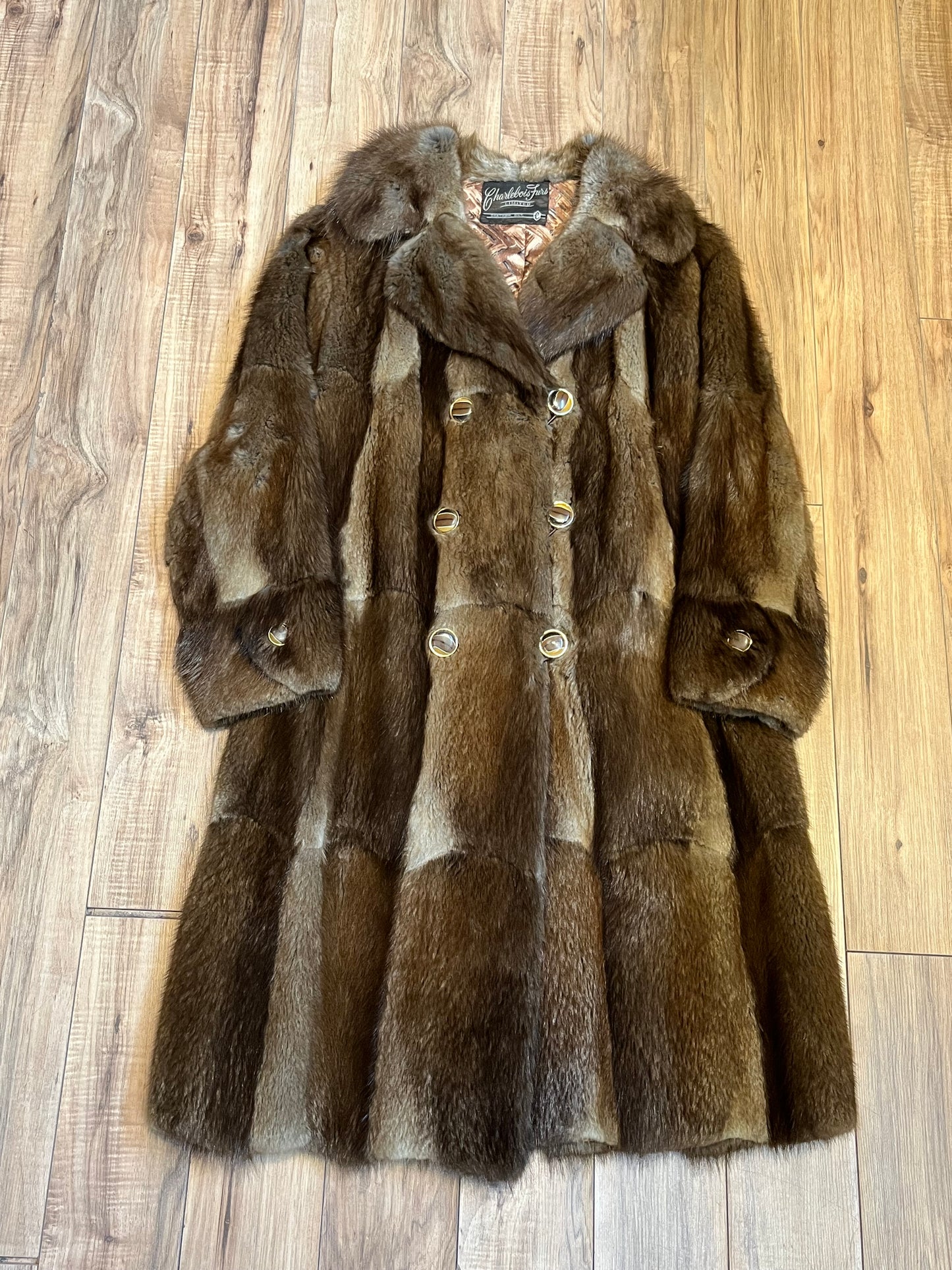 Vintage Charlebois Furs LTD Fur Coat, Made in Canada, Chest 38”