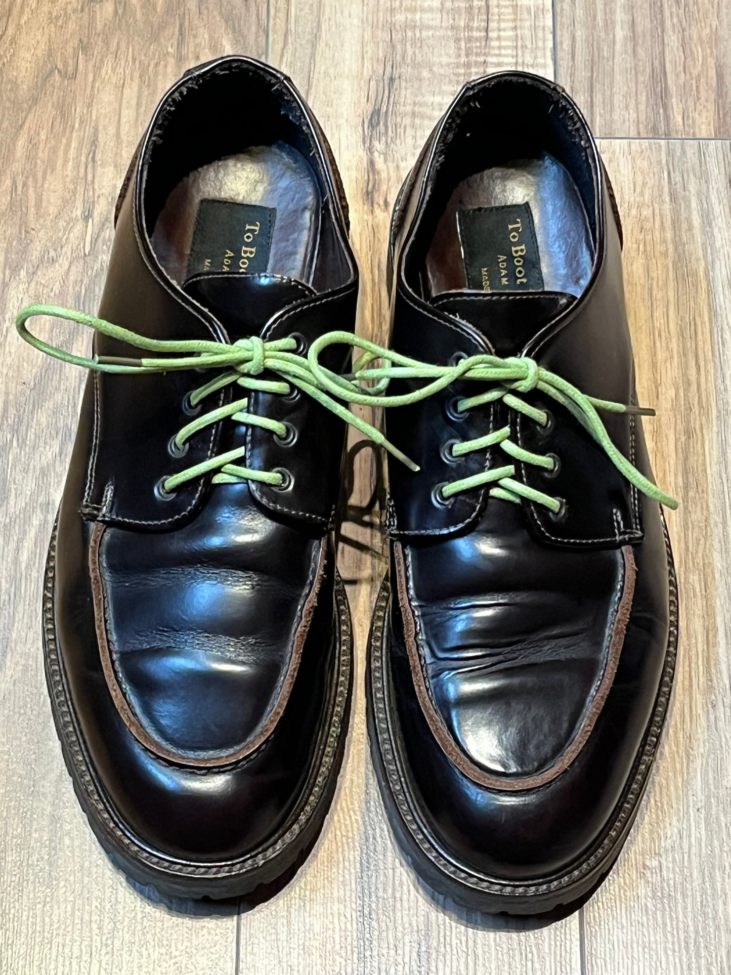 To Boot by Adam Derrick Dark Brown Derby Shoe, Made in Italy Size US Mens 9.5, EUR 42.5 SOLD
