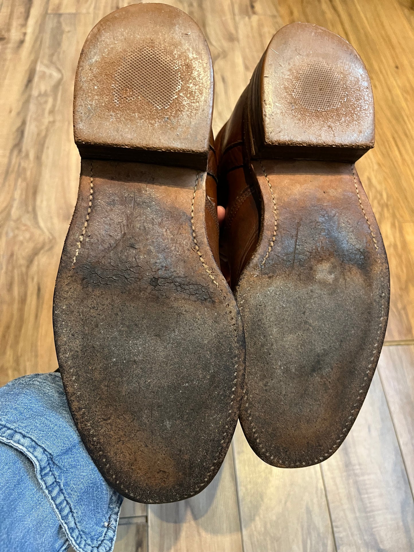 Vintage 1990s Frye Cognac Boot, Made in USA, Size US Mens 10, EUR 43 . SOLD