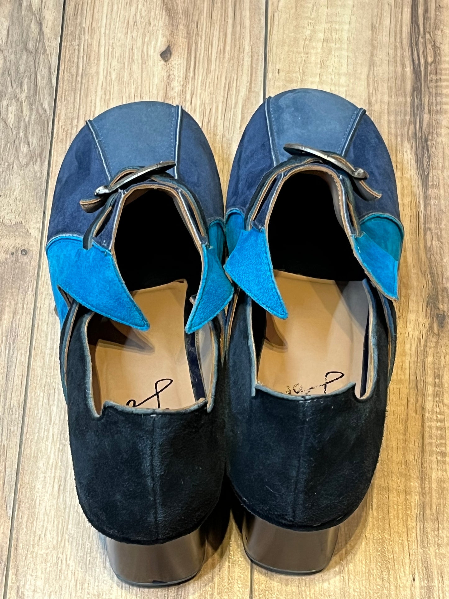 John Fluevog Summer of Love Amor Blue Clog, Made in Peru, Size US Womens 7.5 SOLD