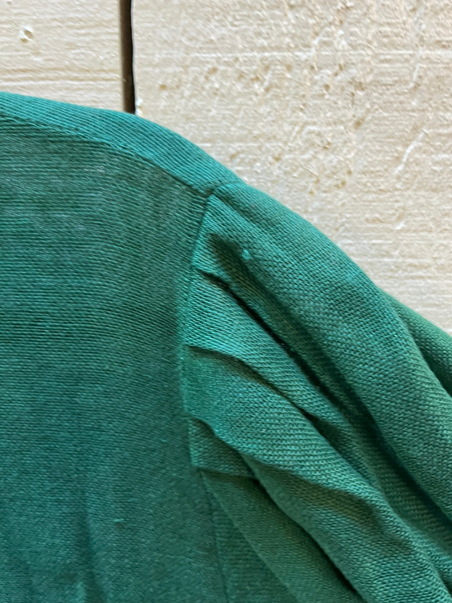 Very Rare Vintage Mothwurf Couture Green Linen 2pc Ensemble, Made in Austria, Size 42