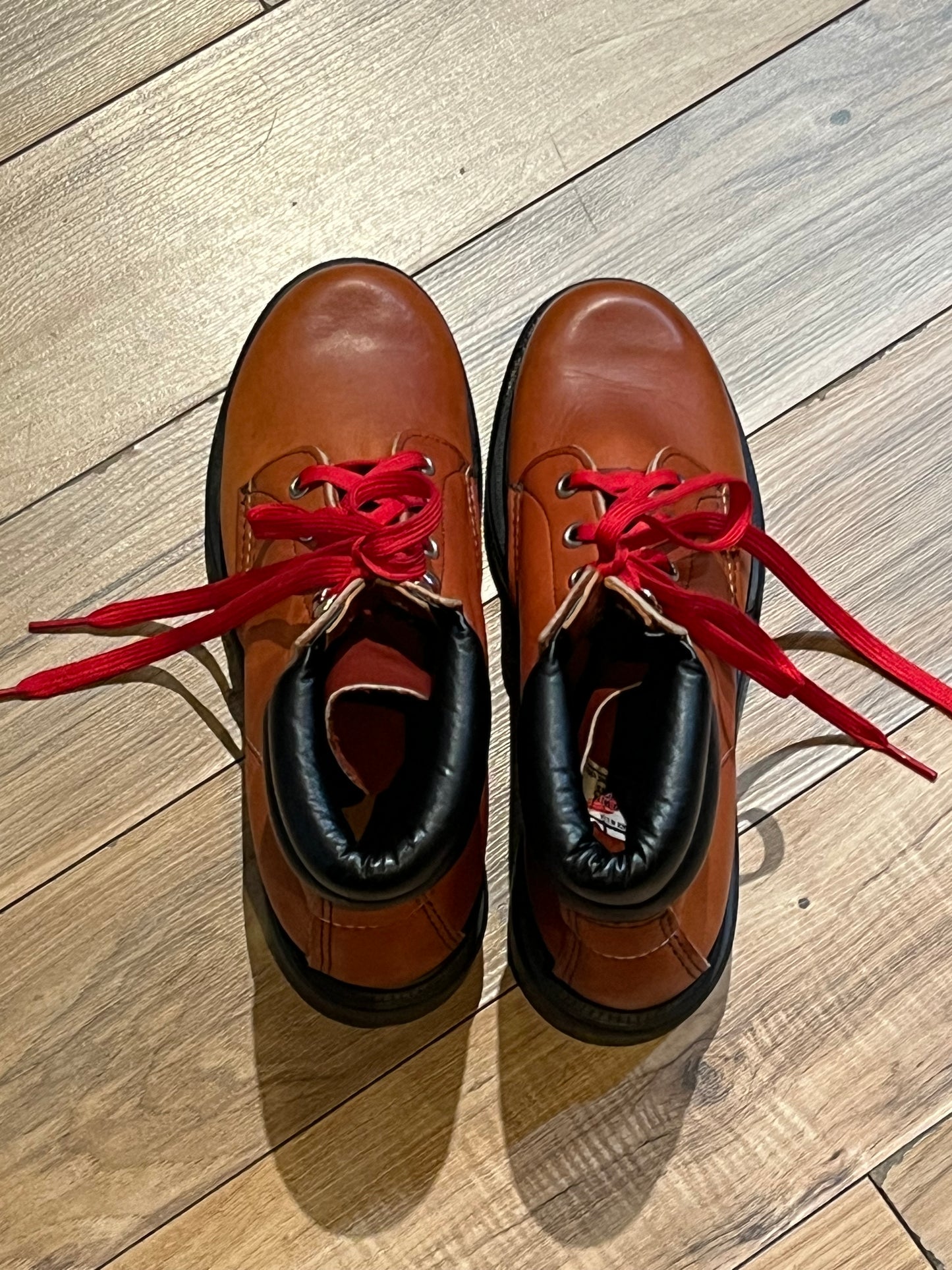 Vintage Red Wing Brown Lace up Work Boots, NWOT, Made in USA, Size US Womens 6B