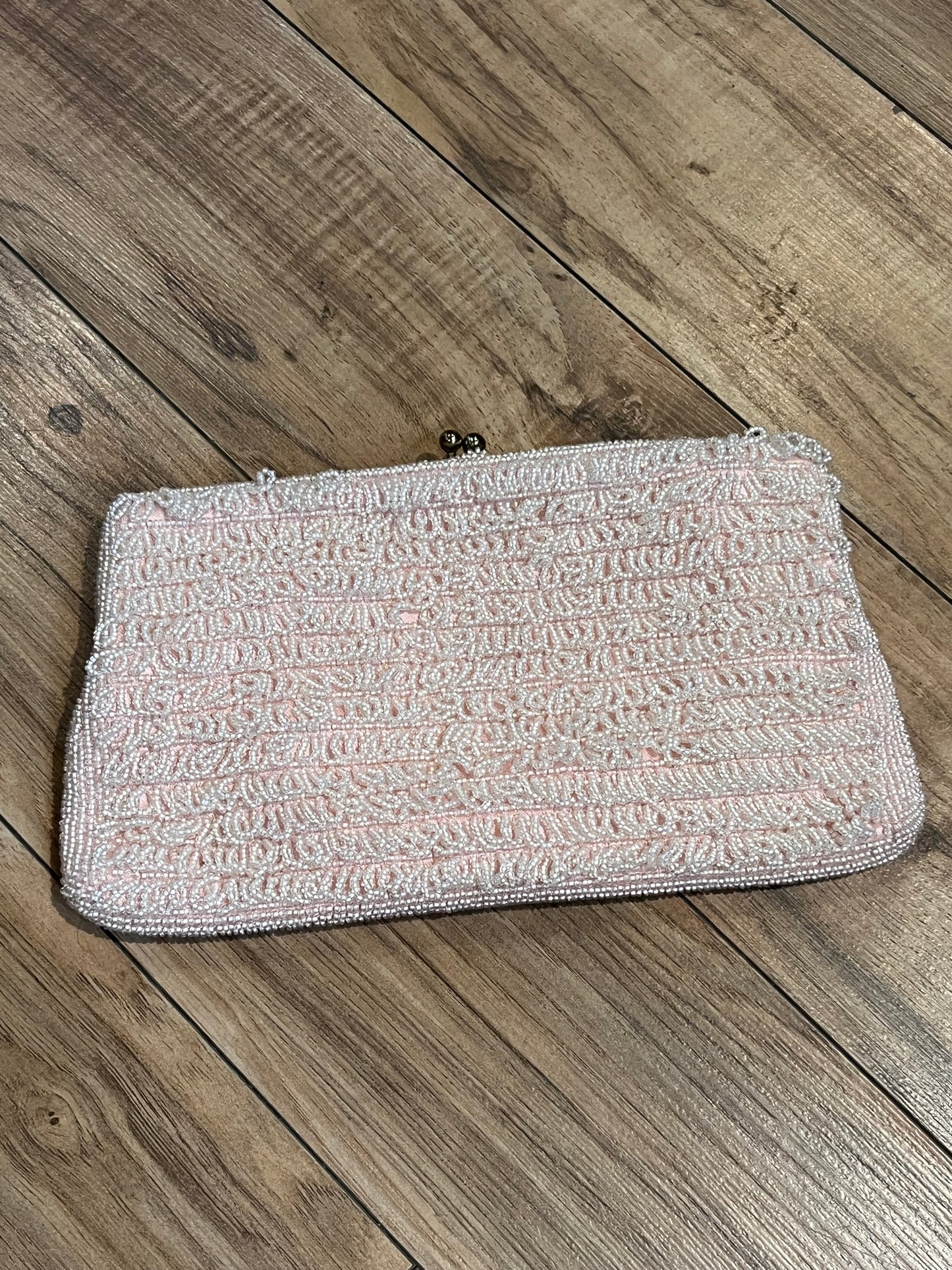 Vintage 60’s Walborg Light Pink Beaded Handbag, Made in Japan * SOLD