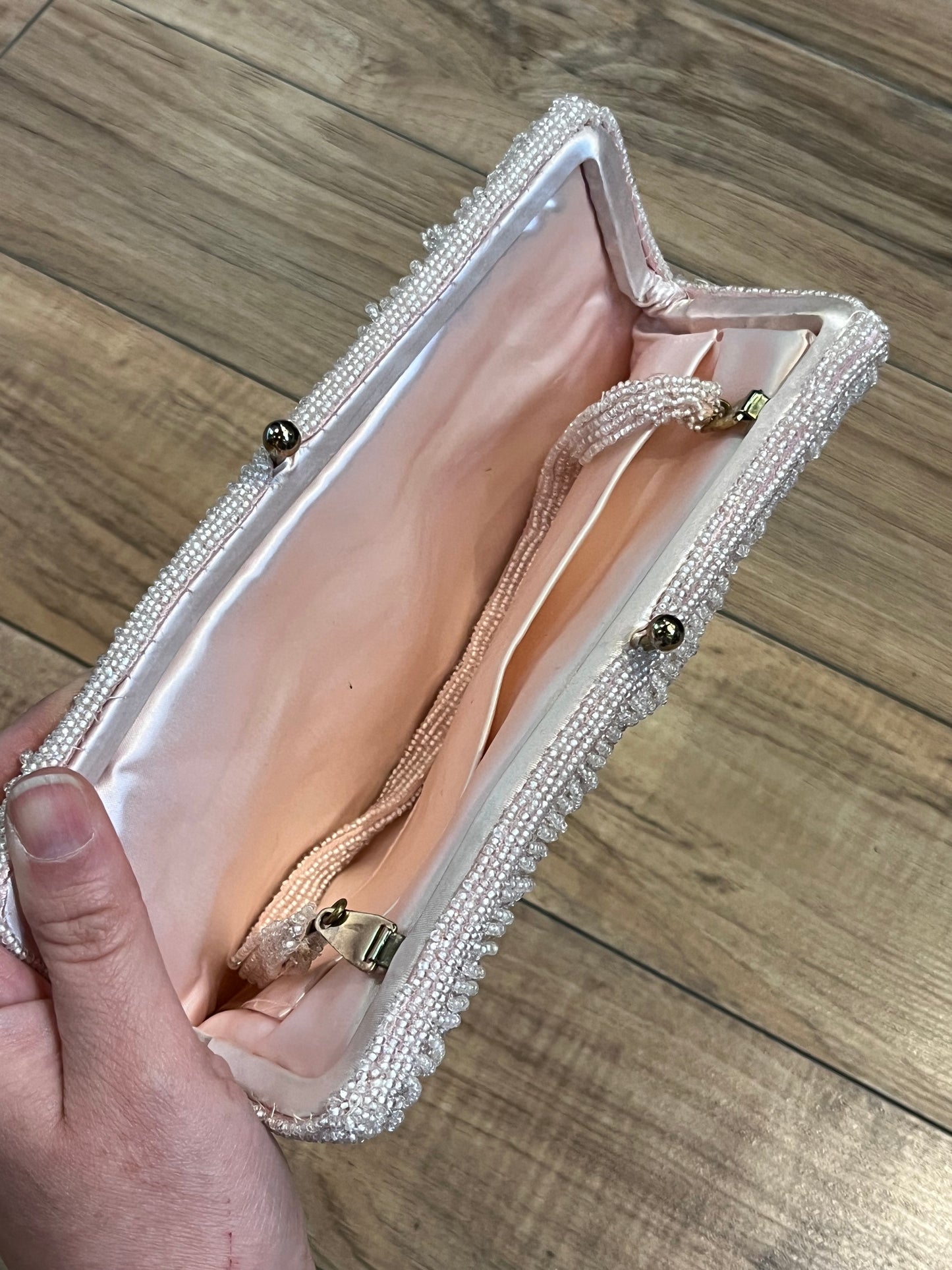 Vintage 60’s Walborg Light Pink Beaded Handbag, Made in Japan * SOLD