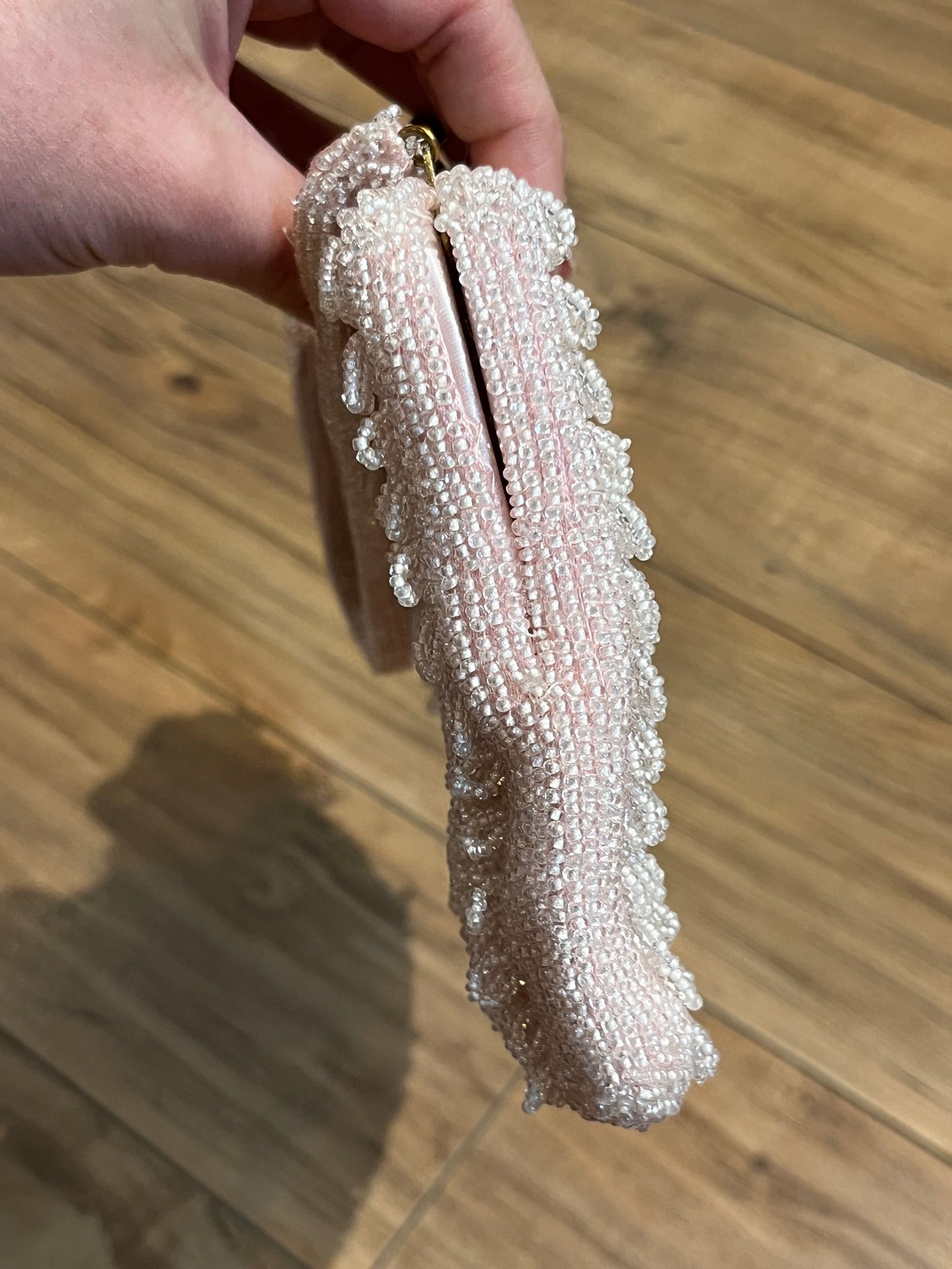 Vintage 60’s Walborg Light Pink Beaded Handbag, Made in Japan * SOLD