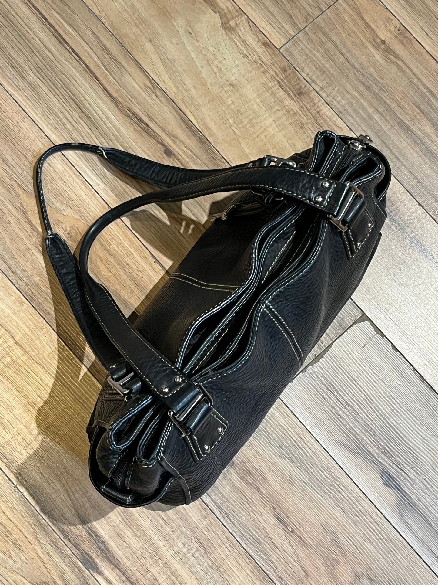 Vintage Fossil Black Leather Handag SOLD
