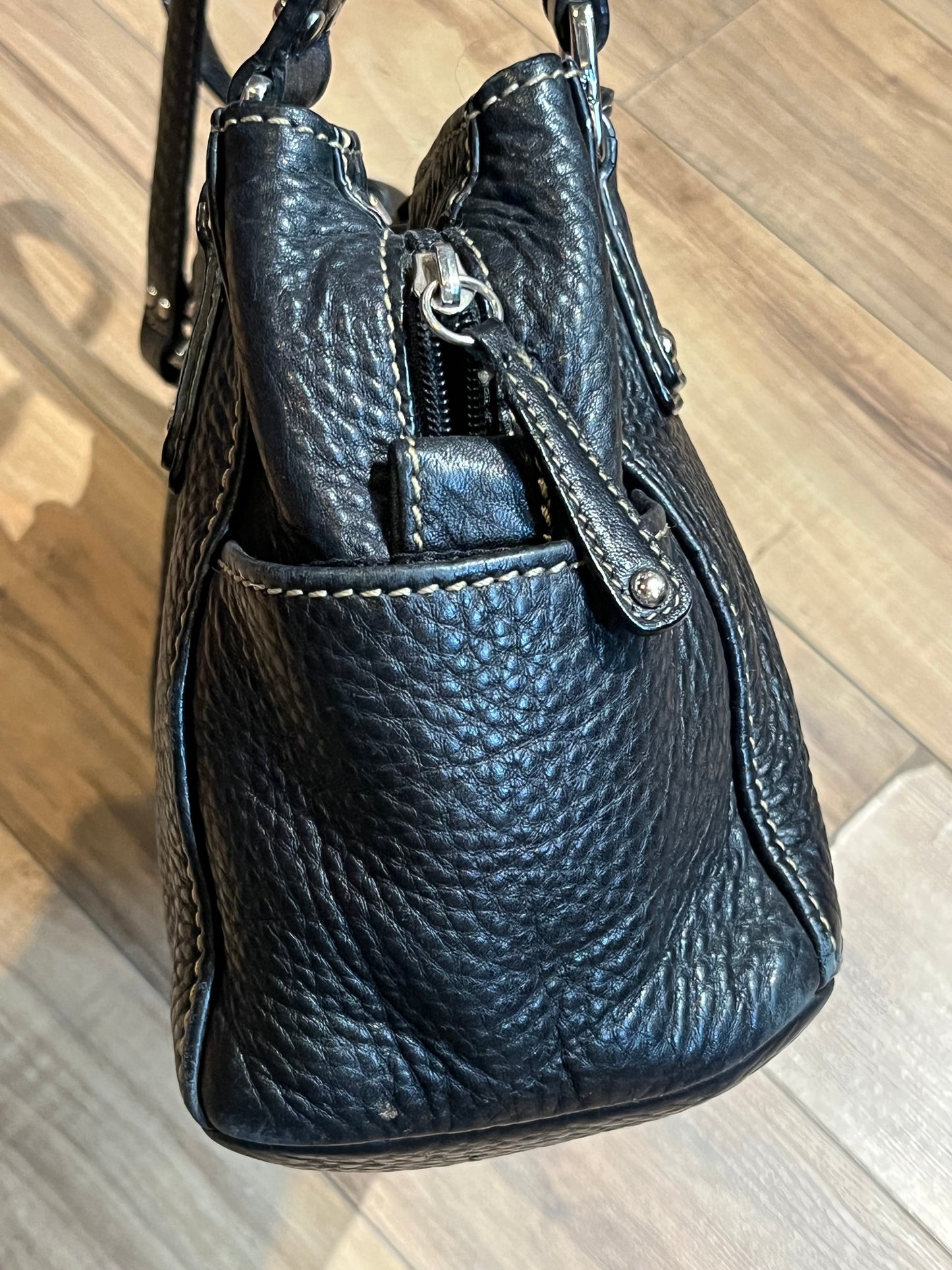 Vintage Fossil Black Leather Handag SOLD