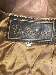 Vintage Volcano Nubuck Leather Light Brown Fringe Motorcycle Jacket, Made in Mexico, Size XL SOLD
