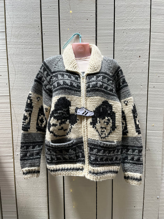 North Star “Bob and Doug Mackenzie’s Great White North” Cowichan Style Zip Cardigan, NWT, Made in Canada, Size Medium