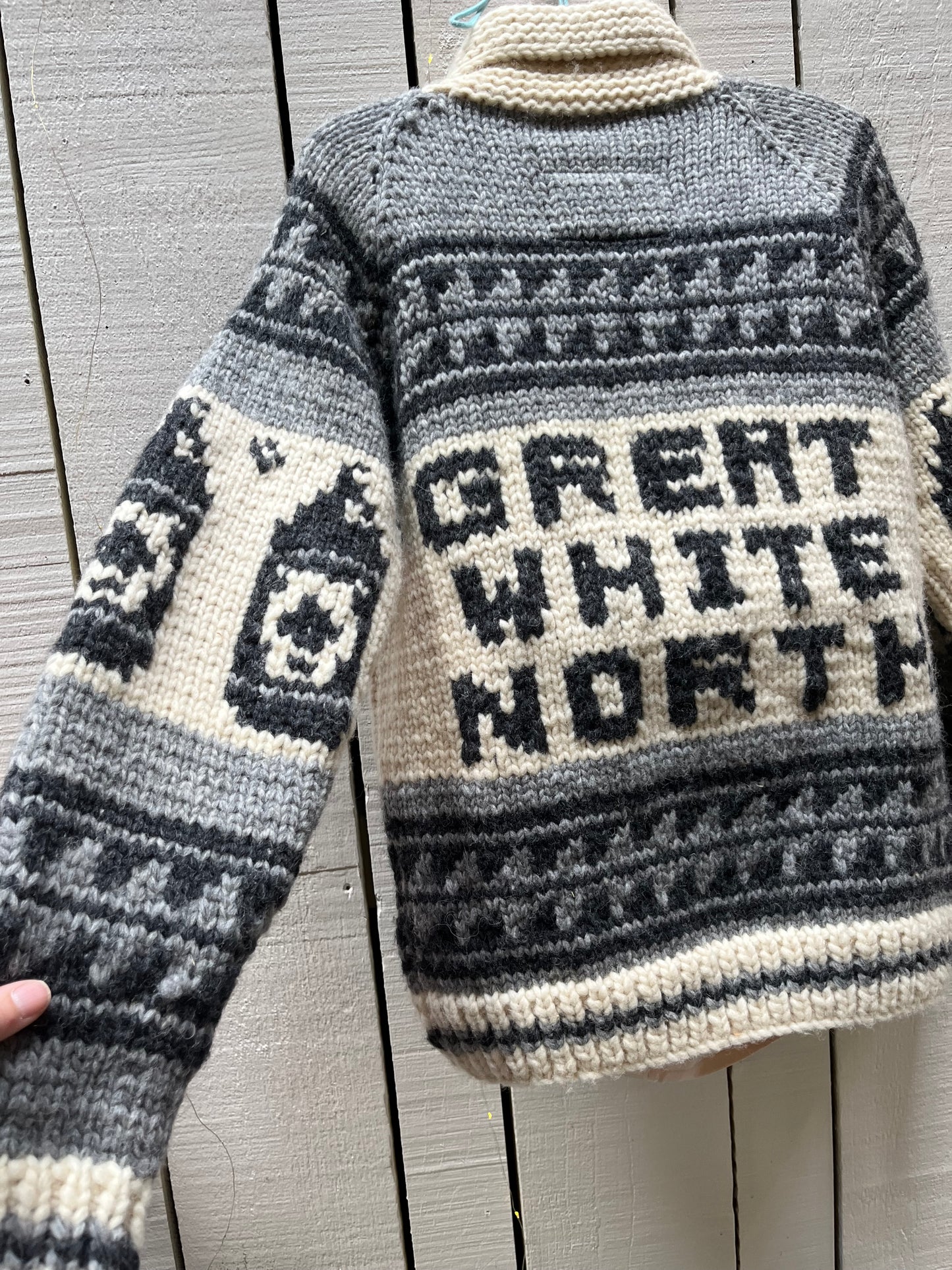 North Star “Bob and Doug Mackenzie’s Great White North” Cowichan Style Zip Cardigan, NWT, Made in Canada, Size Medium