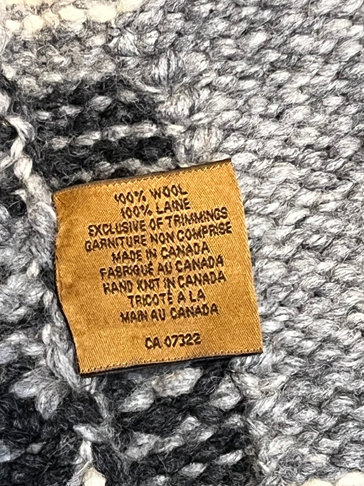 North Star “Bob and Doug Mackenzie’s Great White North” Cowichan Style Zip Cardigan, NWT, Made in Canada, Size Medium