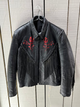 Load image into Gallery viewer, Vintage 80’s Antelope Creek Leather Jacket with Fringe, Chest 38”, SOLD
