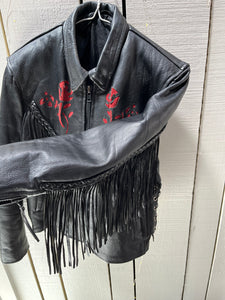 Vintage 80’s Antelope Creek Leather Jacket with Fringe, Chest 38”, SOLD