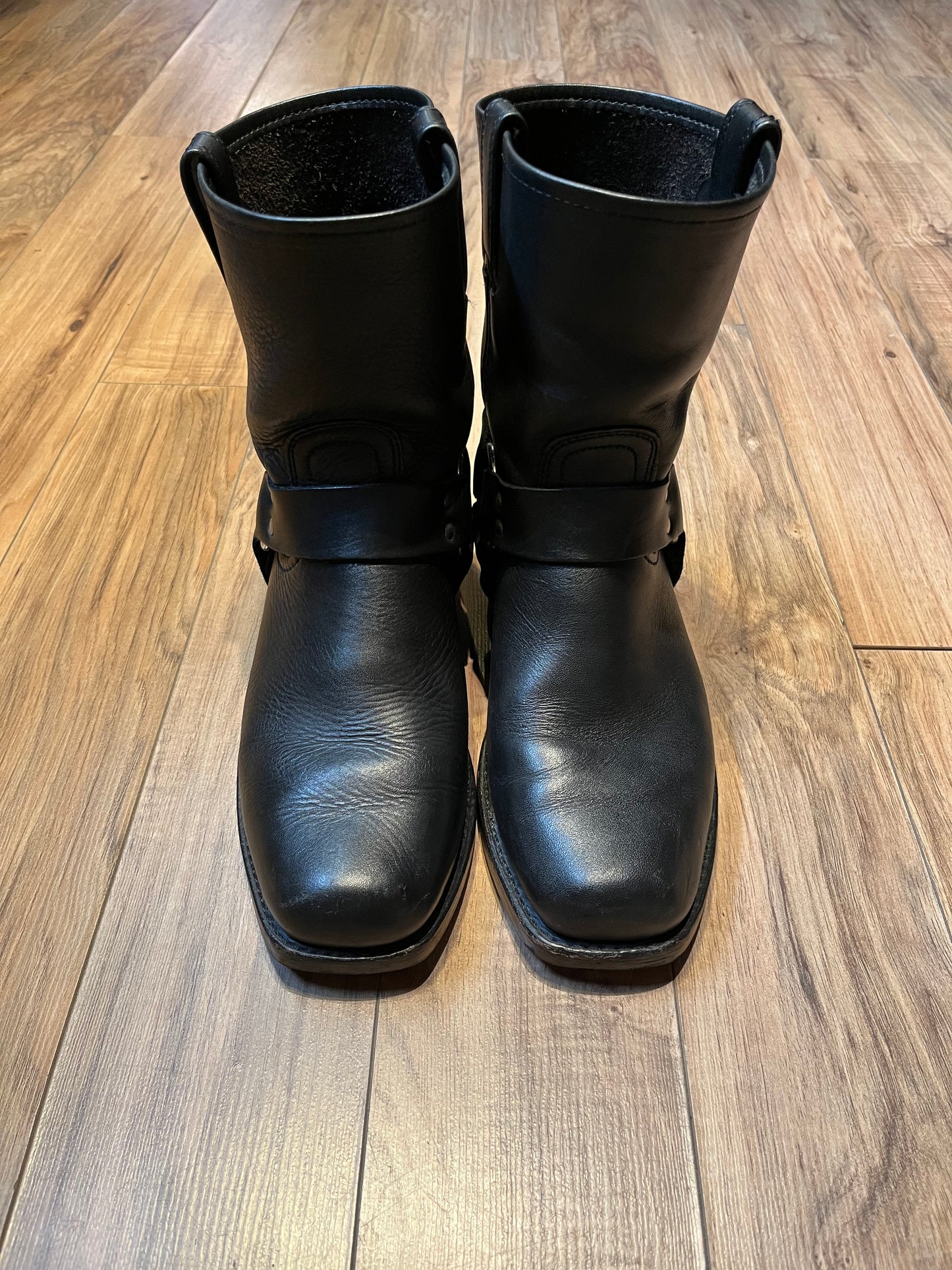 Vintage Black Frye Harness Ankle Boot, Made in USA, Size US Mens 10.5 SOLD