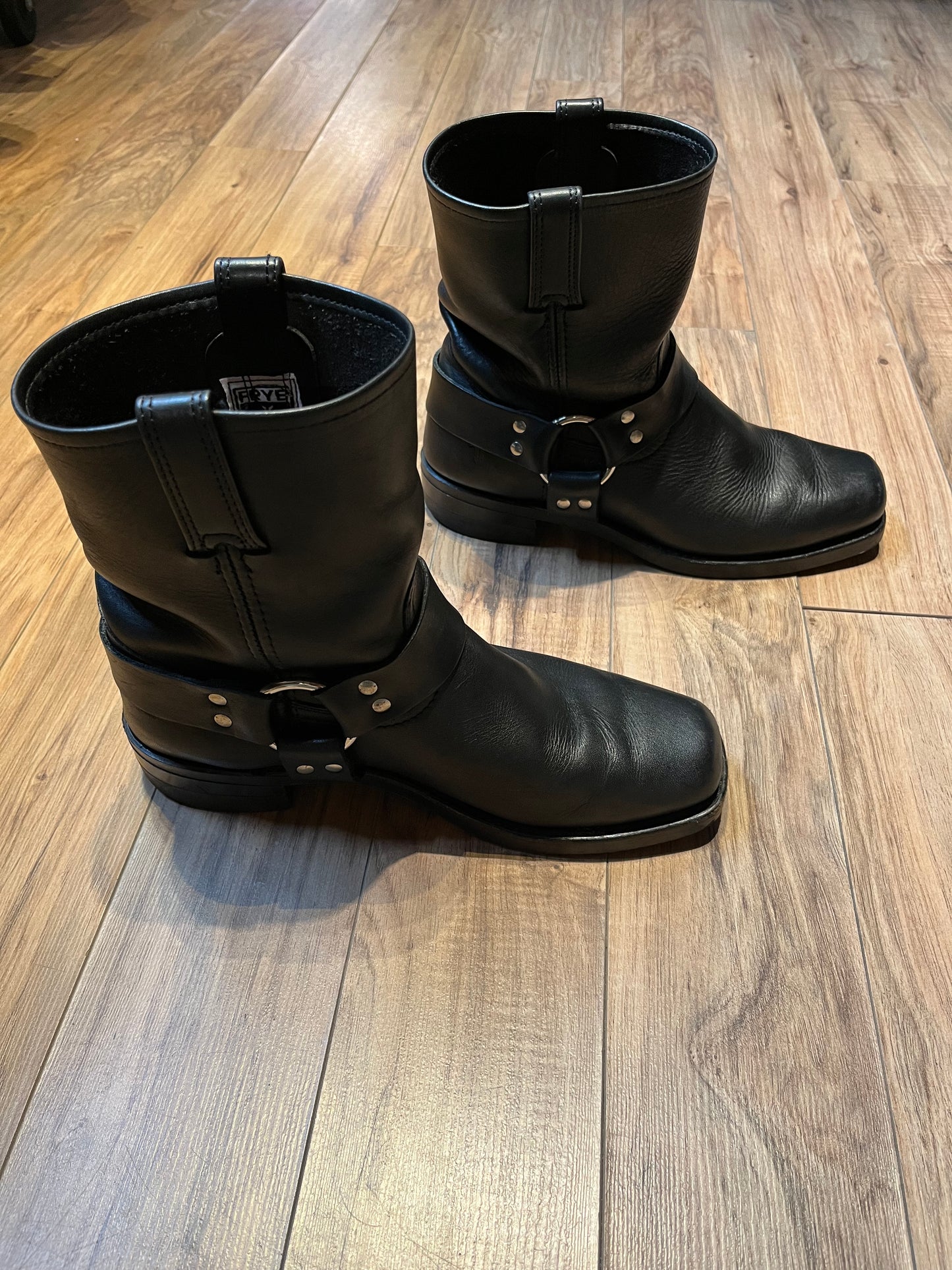 Vintage Black Frye Harness Ankle Boot, Made in USA, Size US Mens 10.5 SOLD