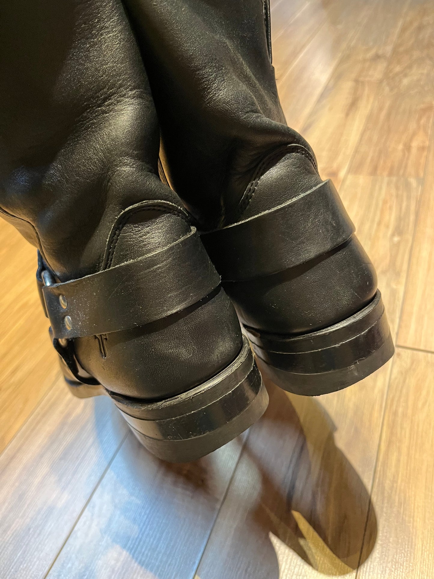 Vintage Black Frye Harness Ankle Boot, Made in USA, Size US Mens 10.5 SOLD