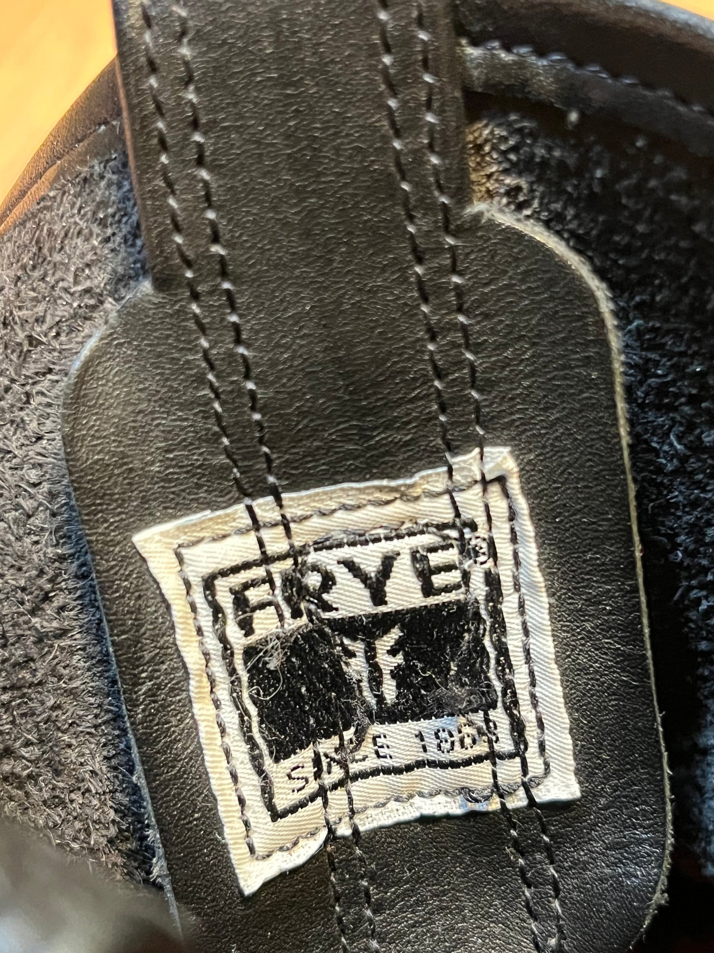Vintage Black Frye Harness Ankle Boot, Made in USA, Size US Mens 10.5 SOLD