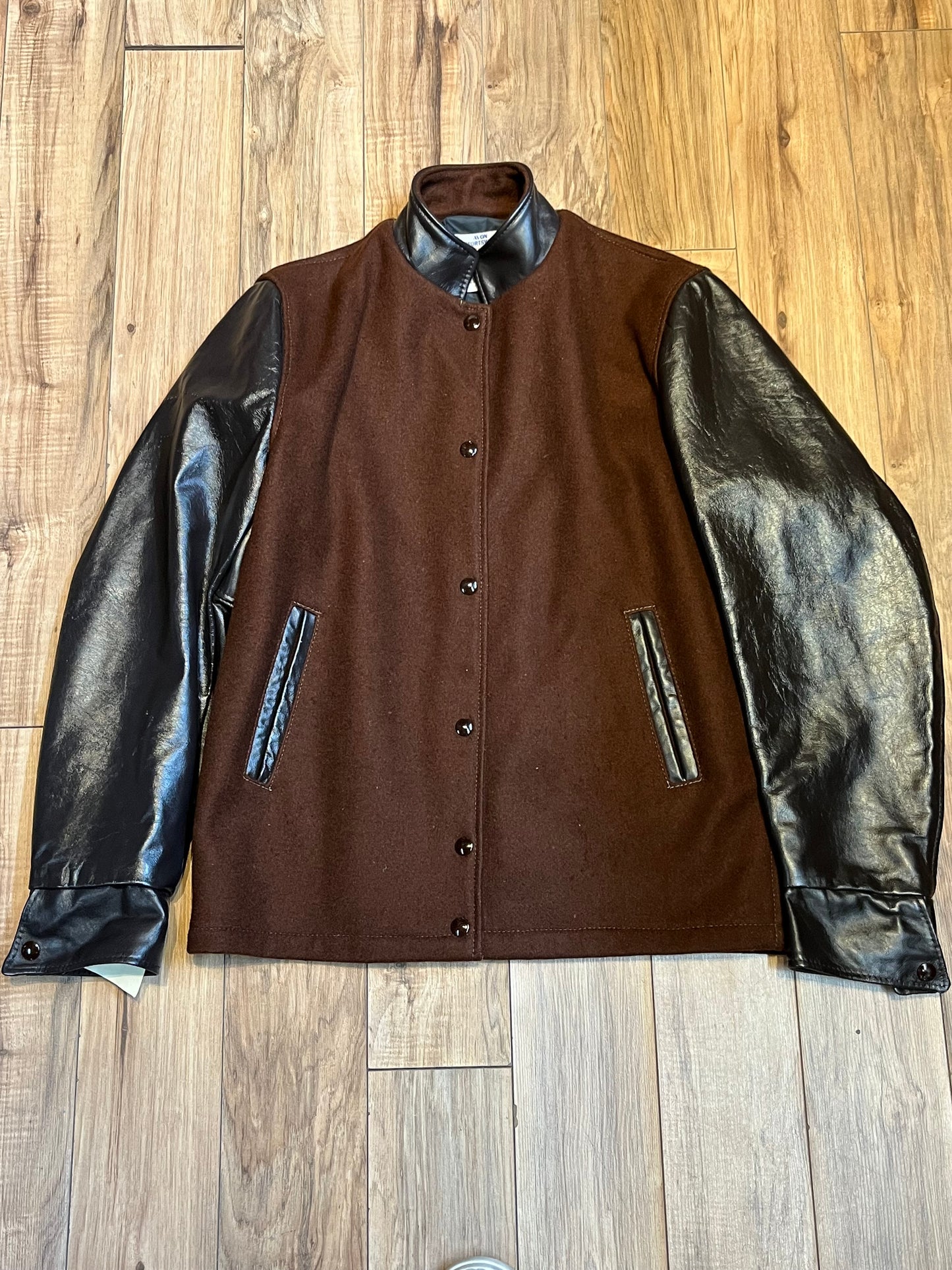Vintage 70’s Avon Sportswear Brown Varsity Jacket, Made in Canada, Chest 44” SOLD