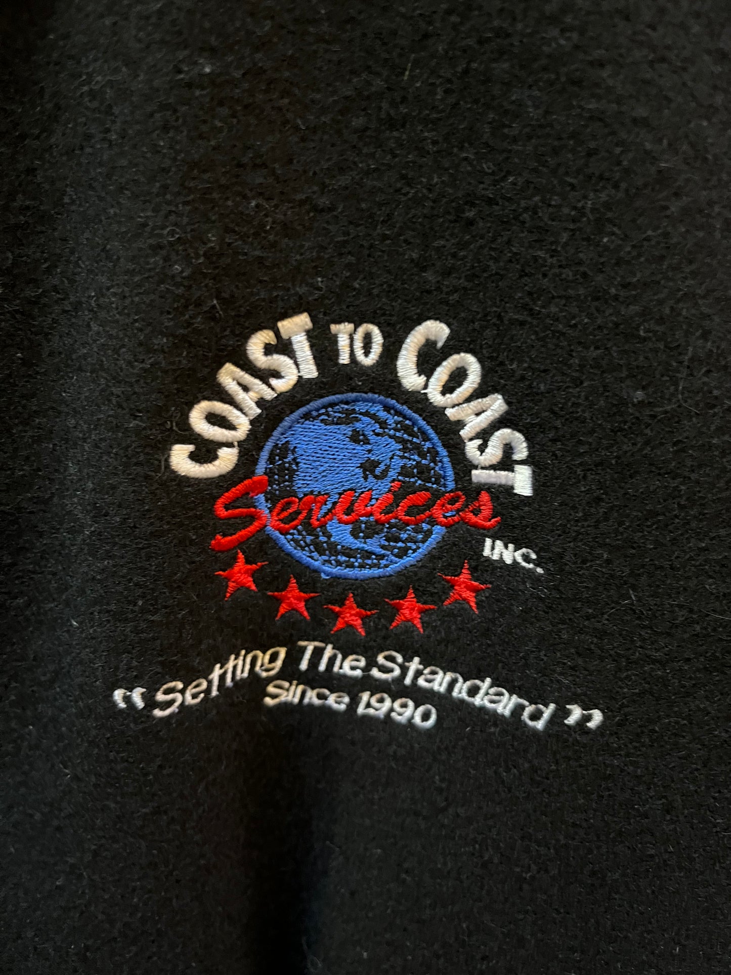 Vintage Coast to Coast Black Varsity Jacket, Made in Canada, Size Large