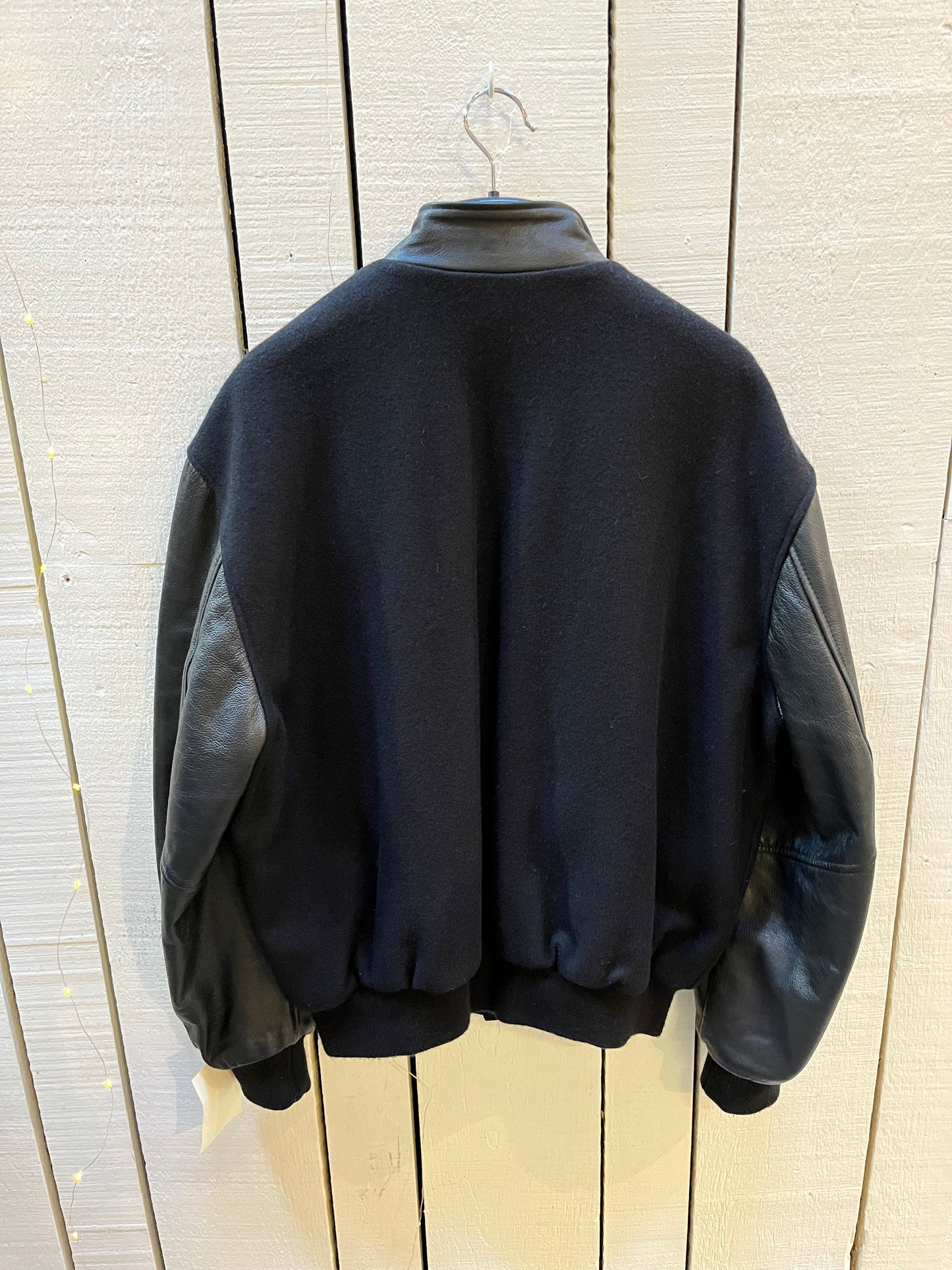 Vintage Coast to Coast Black Varsity Jacket, Made in Canada, Size Large