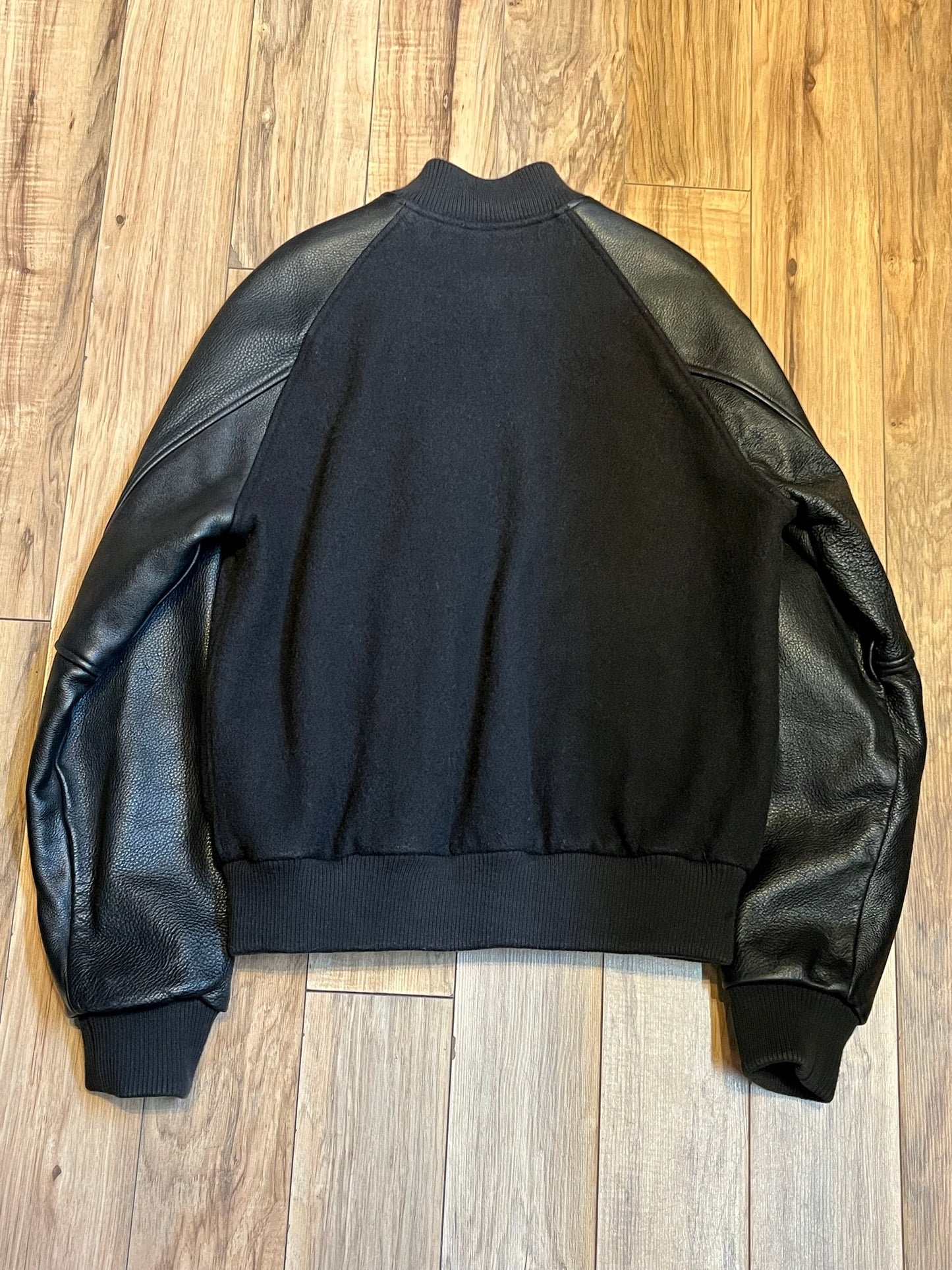 Vintage Coast to Coast Black Varsity Jacket, Made in Canada, Size Large