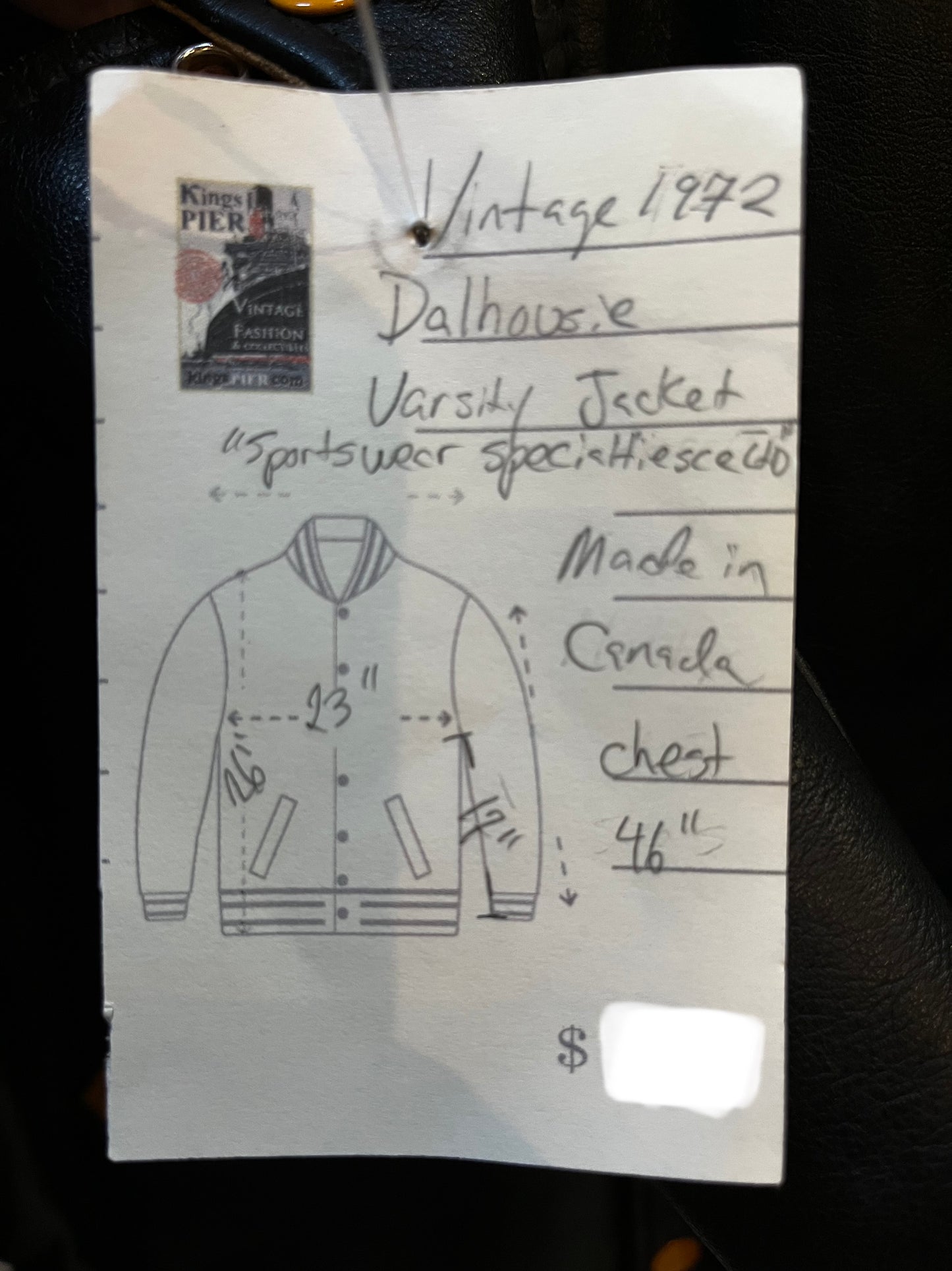 Vintage 1970s Dalhousie University Varsity Jacket, Made in Canada SOLD