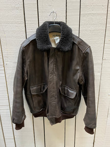Vintage 80’s Flying Tiger LL Bean Brown Leather Retro Flight Jacket, Made in USA, Size LargeSOLD