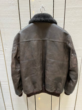 Load image into Gallery viewer, Vintage 80’s Flying Tiger LL Bean Brown Leather Retro Flight Jacket, Made in USA, Size LargeSOLD
