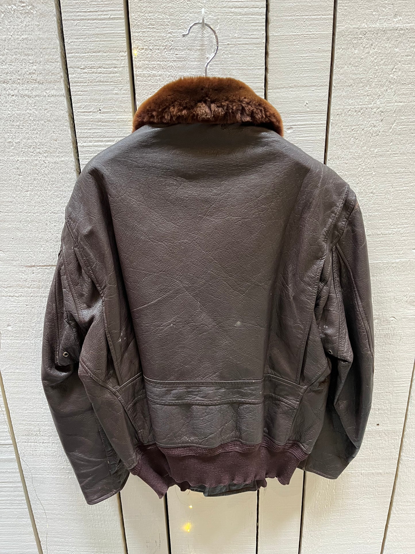 Vintage WW2 USN G-1 Brown Leather Flight Jacket, size 44 SOLD
