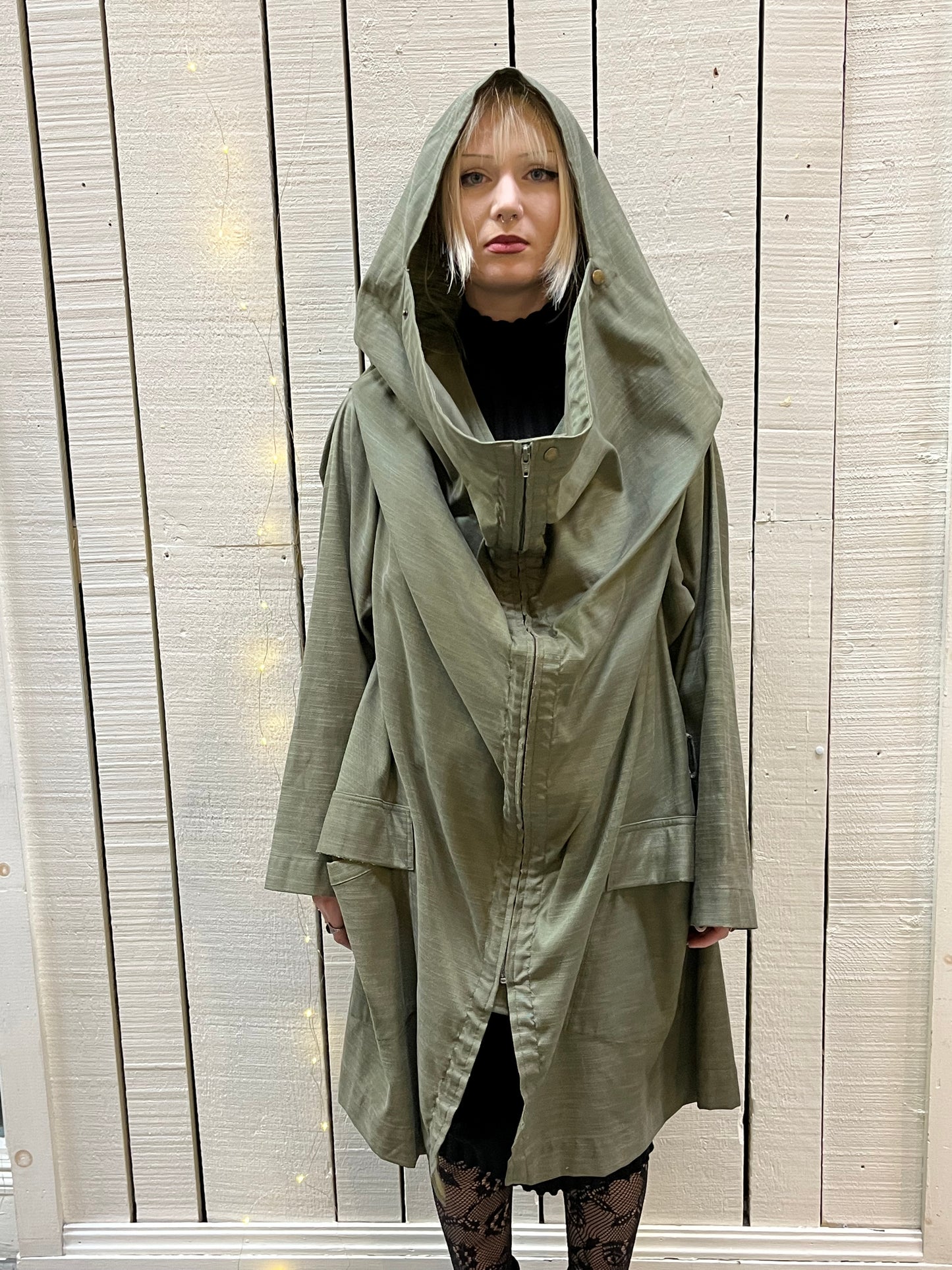 Rare Vintage 70’s Issey Miyake Cotton Oversized Jacket with Attached Vest, Made in Japan, Size Small