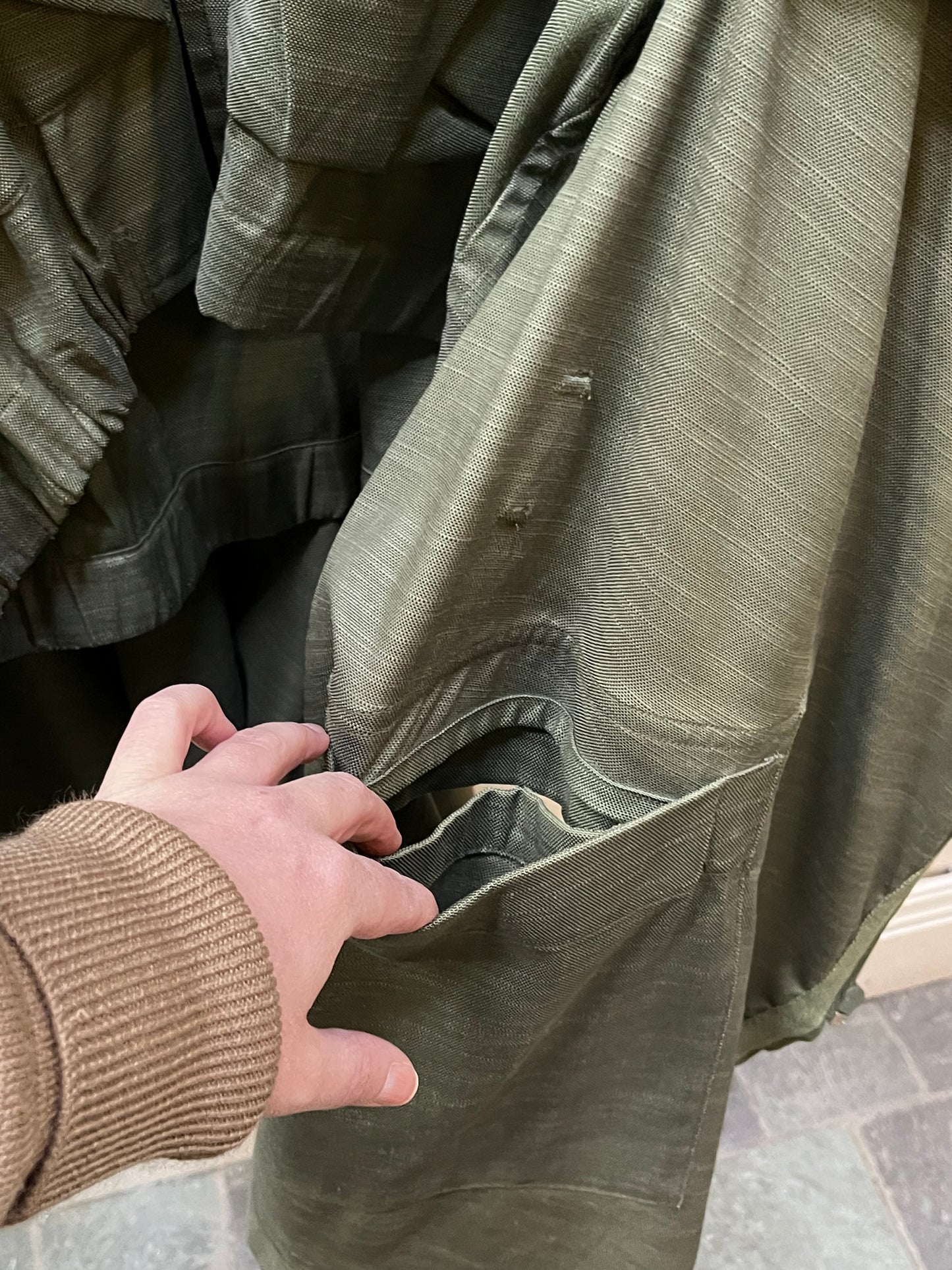 Rare Vintage 70’s Issey Miyake Cotton Oversized Jacket with Attached Vest, Made in Japan, Size Small
