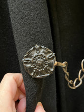 Load image into Gallery viewer, Vintage 1940s J.Wippell &amp; Co. LTD Black Heavy Weight Wool Clerical Cloak, Made in England
