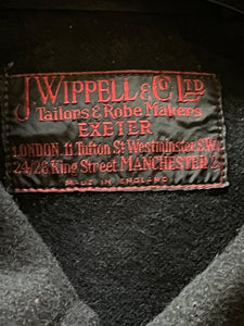 Vintage 1940s J.Wippell & Co. LTD Black Heavy Weight Wool Clerical Cloak, Made in England