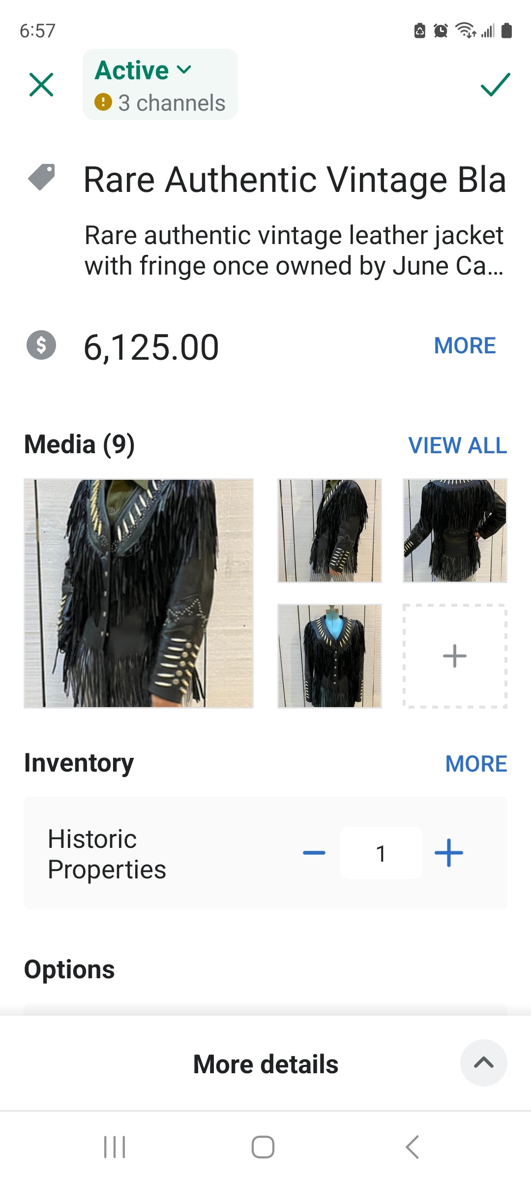 Rare Vintage Fringed Leather Jacket, Previously Owned by Johnny Cash, Chest 52”