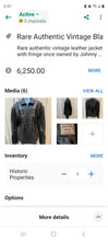 Load image into Gallery viewer, Vintage Leather Fringed Jacket, previously owned by June Carter Cash, Size Medium
