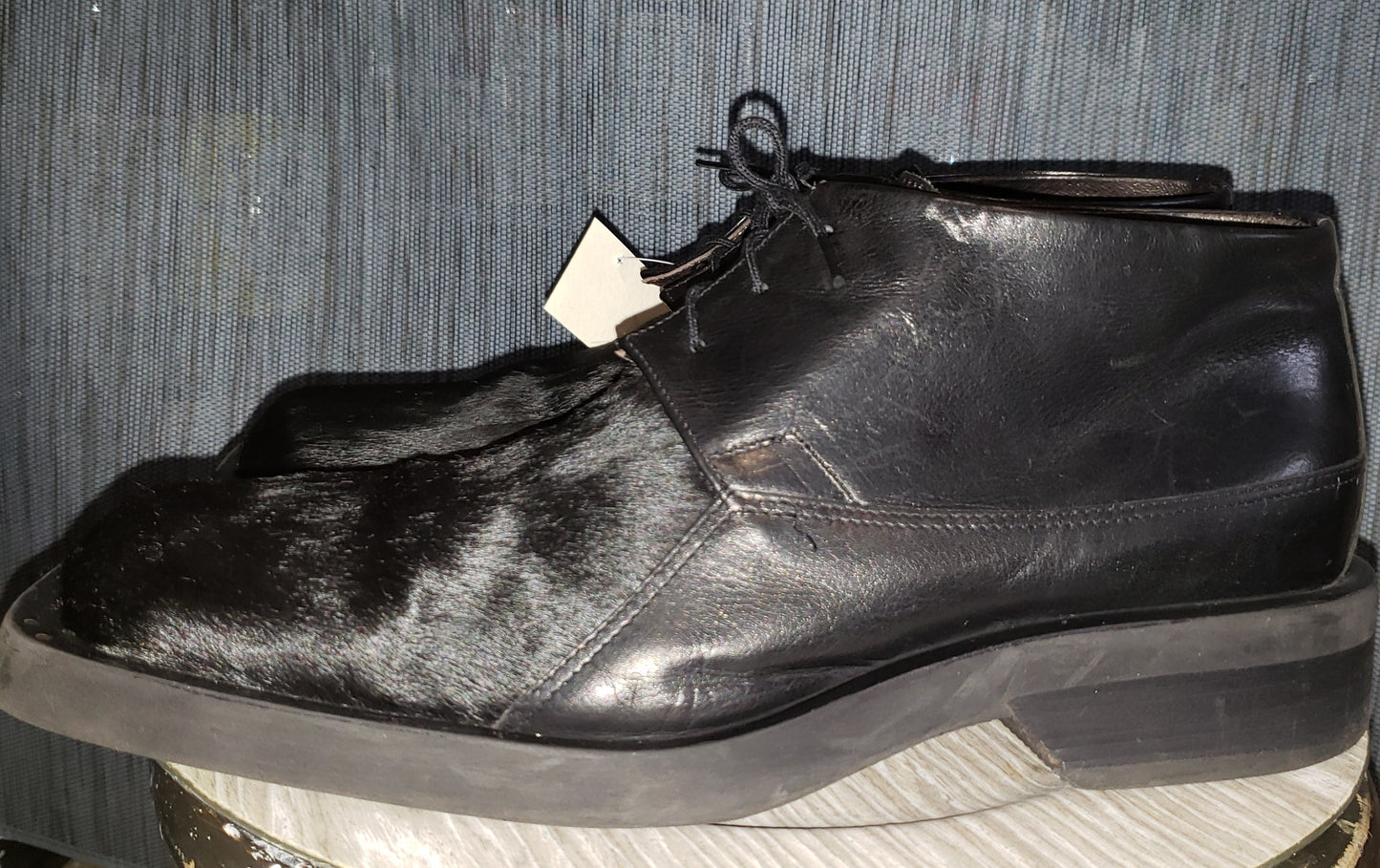Vintage Impulse Steeple Gate Hair on Hide Chukkas Size 12 Made in Italy