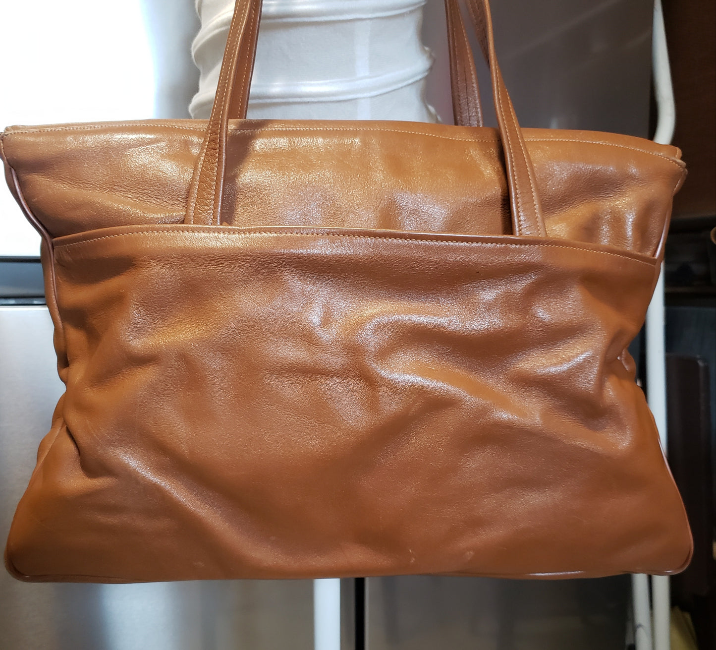 Vintage "Mr. Leather" Large Leather Handbag Briefcase Purse. Made in USA SOLD