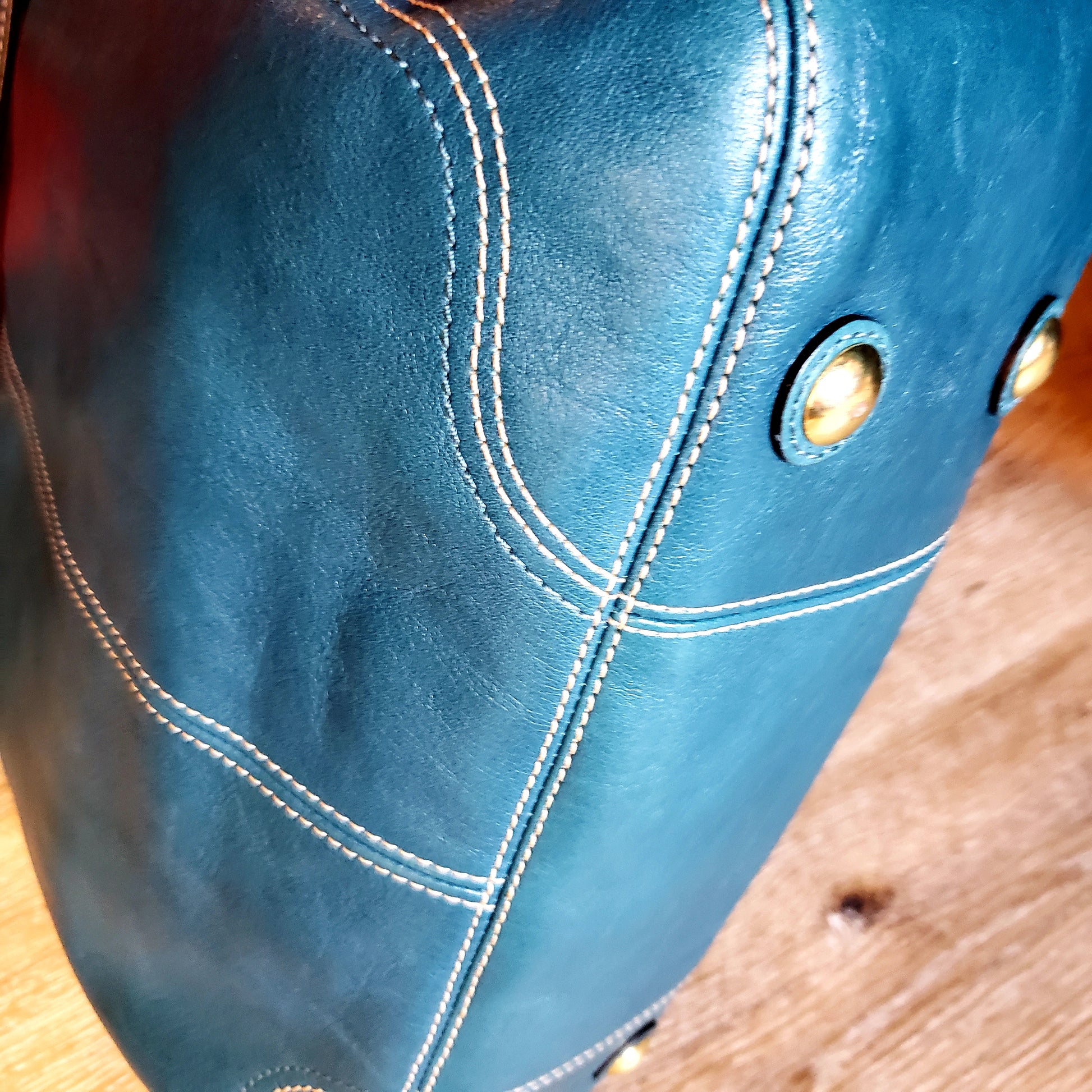 Coach, Handbag, Teal, Turquoise, Leather, Nancy, purse"Nancy" KingsPIER