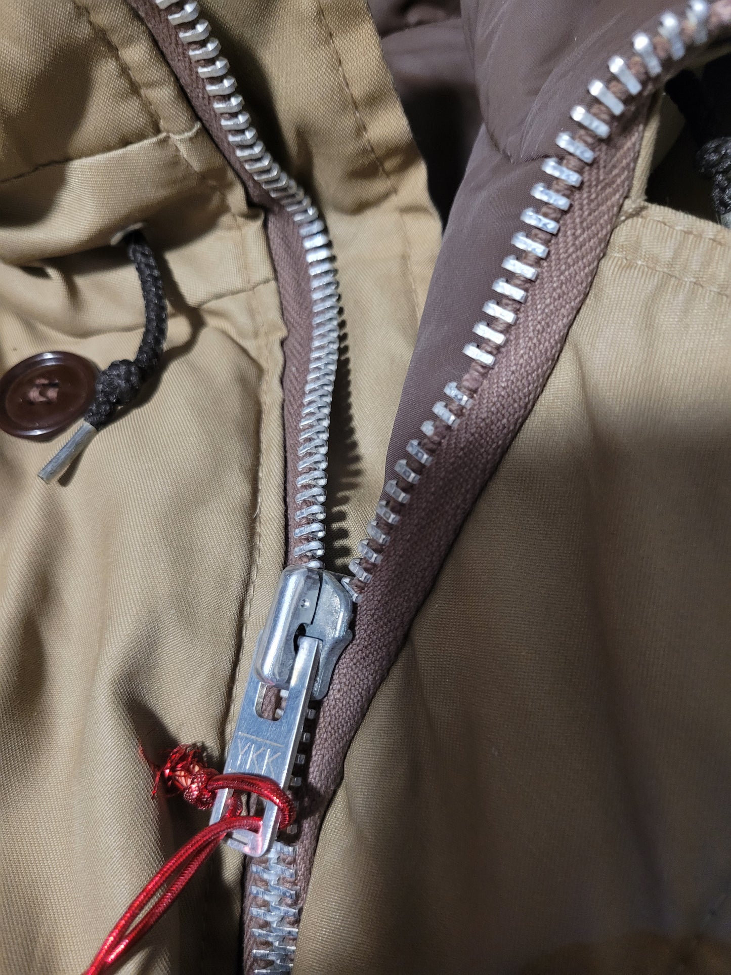 Richlu Beige Down-Filled Parka, Made in Canada