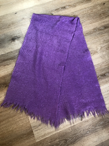 Kingspier Vintage - Vintage purple mohair scarf/ shawl. 16"x72"