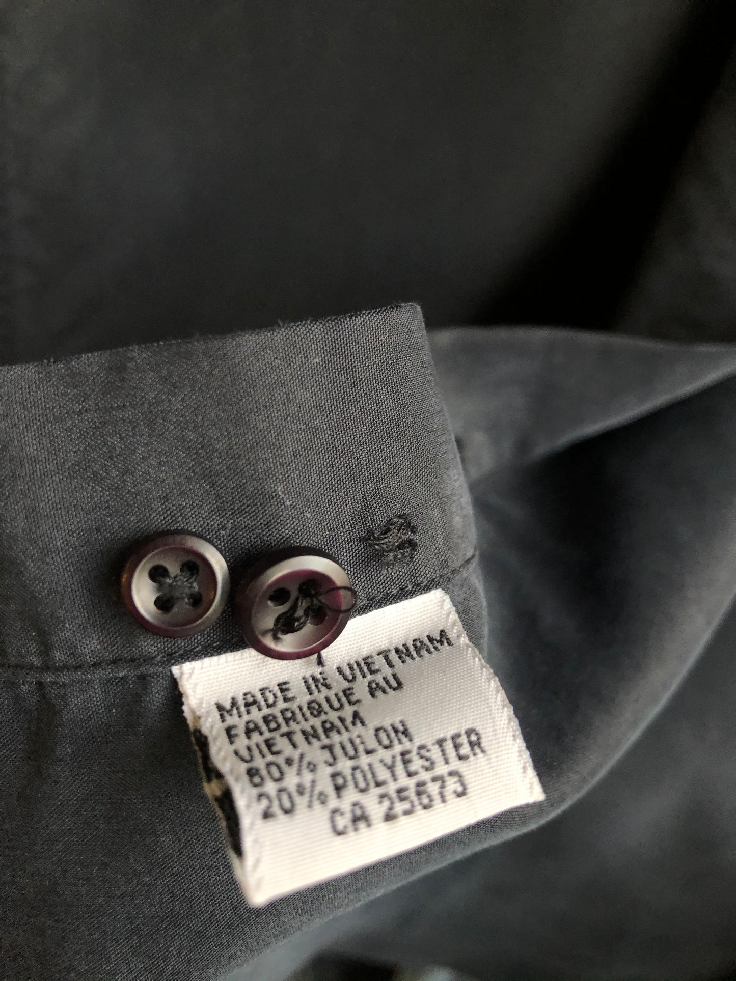 Dekker London Black Button Up Shirt, SOLD