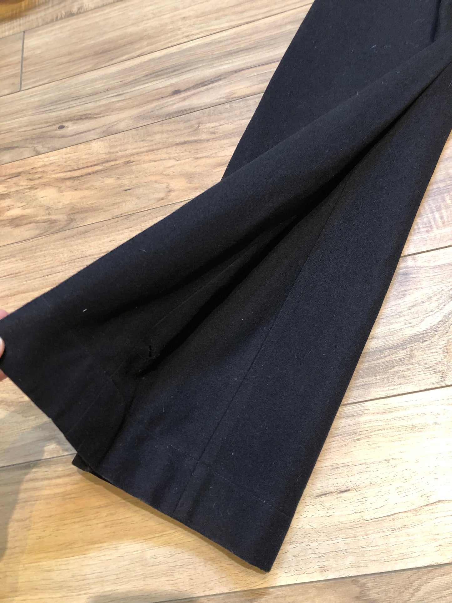 Kingspier Vintage - Vintage US Naval Clothing Factory very rare cracker jack pants with lace up closure in the back and button up front flap, “Boo Laundry” is written on the inside pocket.
Made in USA.