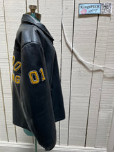 Load image into Gallery viewer, Vintage 70’s Waterloo Engineering Letterman’s leather varsity jacket by Export Leather Garments LTD.

Jacket features embroidered details on the chest, arms and back, two front pockets, zipper and snap closures and a quilted lining.

Made in Canada.
Size 52.
