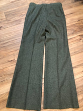 Load image into Gallery viewer, Kingspier Vintage - Vintage Haute Rive wool blend (90% wool/ 10% nylon) dress pants with front pleats, zip fly, mid rise, flared leg and two front pockets.

Made in Korea.
