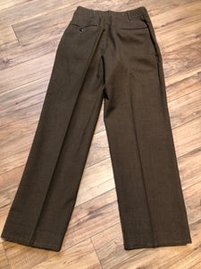 Kingspier Vintage - Vintage 1945 US Army Issue Wool Field Trousers with button fly, straight leg and front and back pockets.

Made in USA.