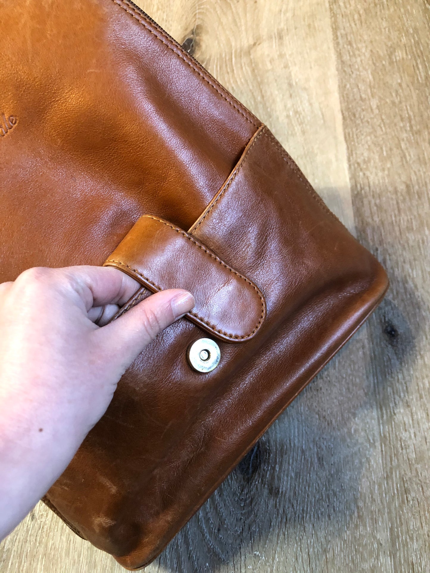 Opale Brown Leather Backpack, SOLD